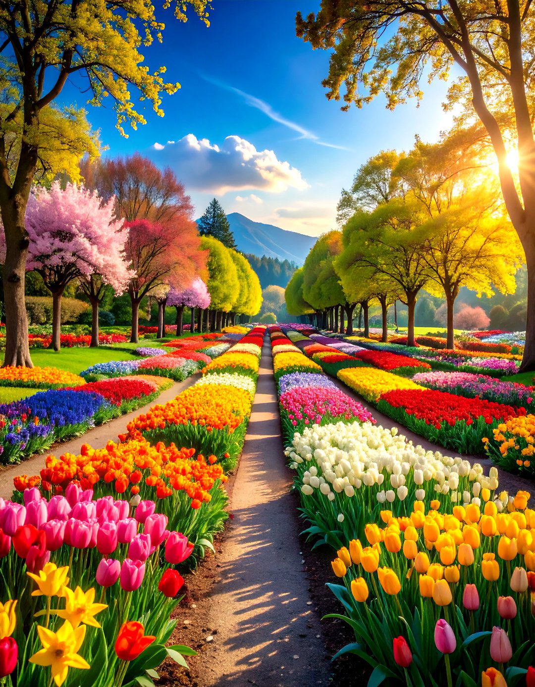Bulb Spectacular Spring Parterre Display - 24 Parterre Garden Ideas