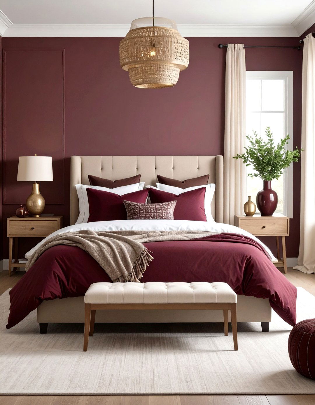 Burgundy Bedroom Accessories and Decor - 24 Burgundy Bedroom Ideas