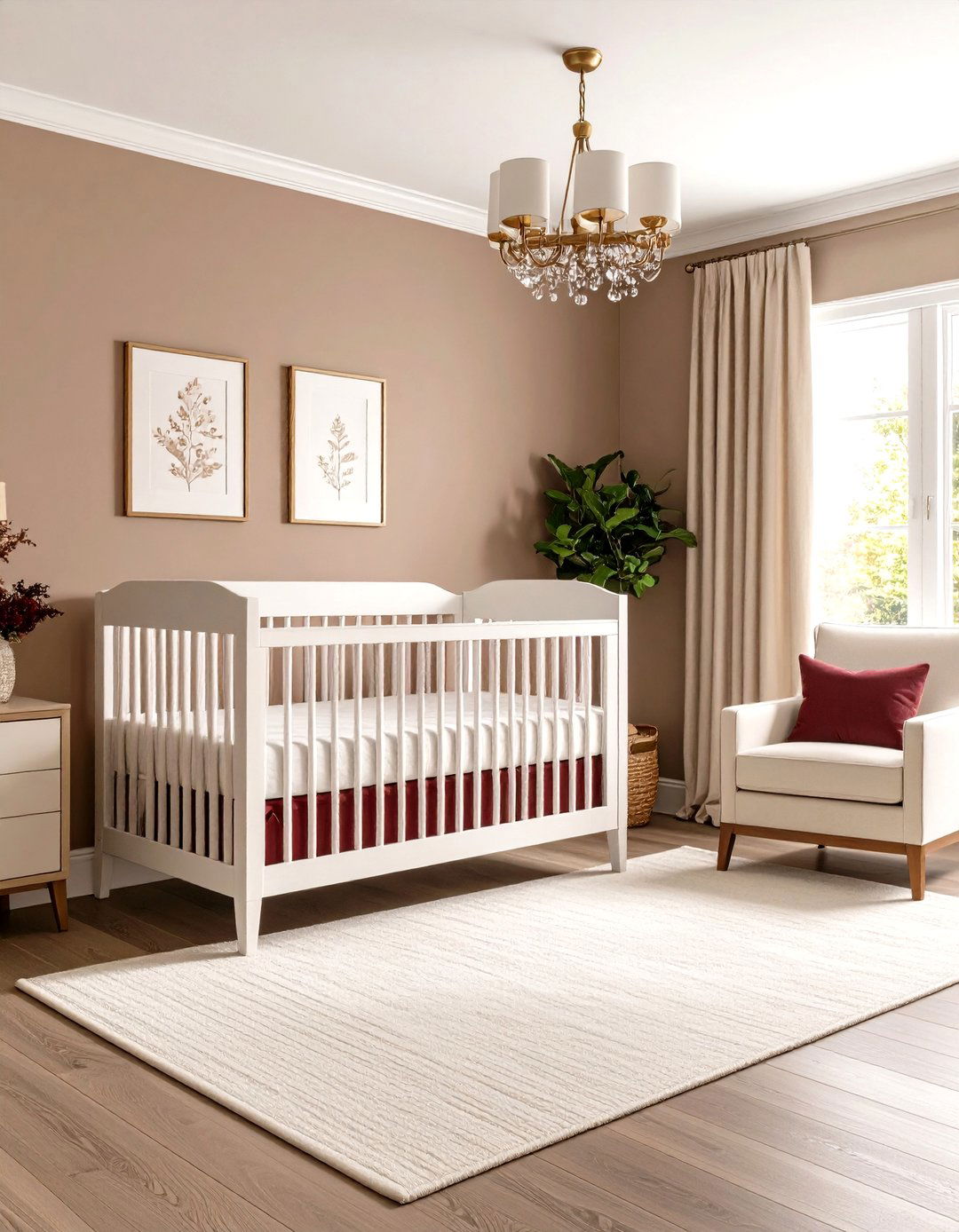 Burgundy Beige Rich Elegance - 24 Nursery Color Ideas