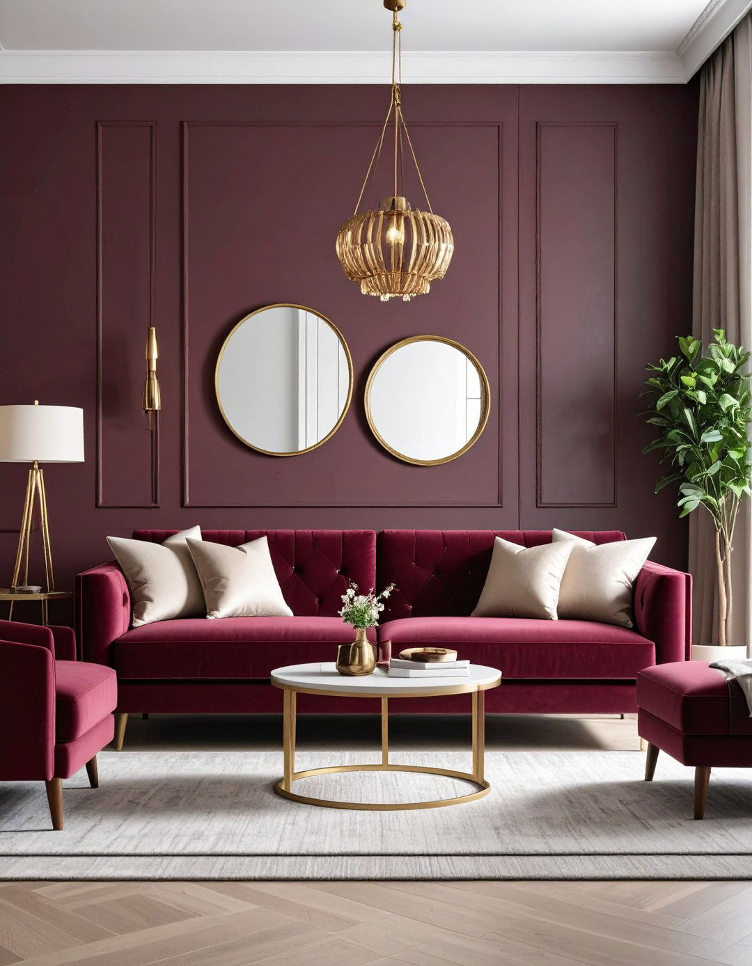 Burgundy Sofa with Small Space Solutions - 24 Burgundy Sofa Living Room Ideas