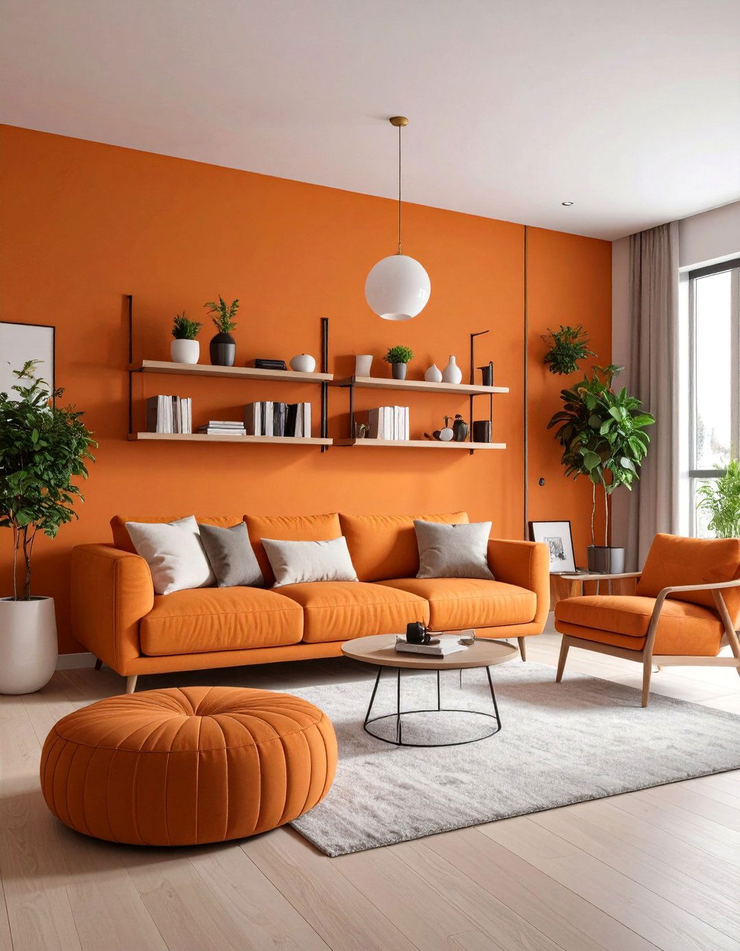 Burnt Orange Small Space Solutions - 24 Burnt Orange Living Room Ideas
