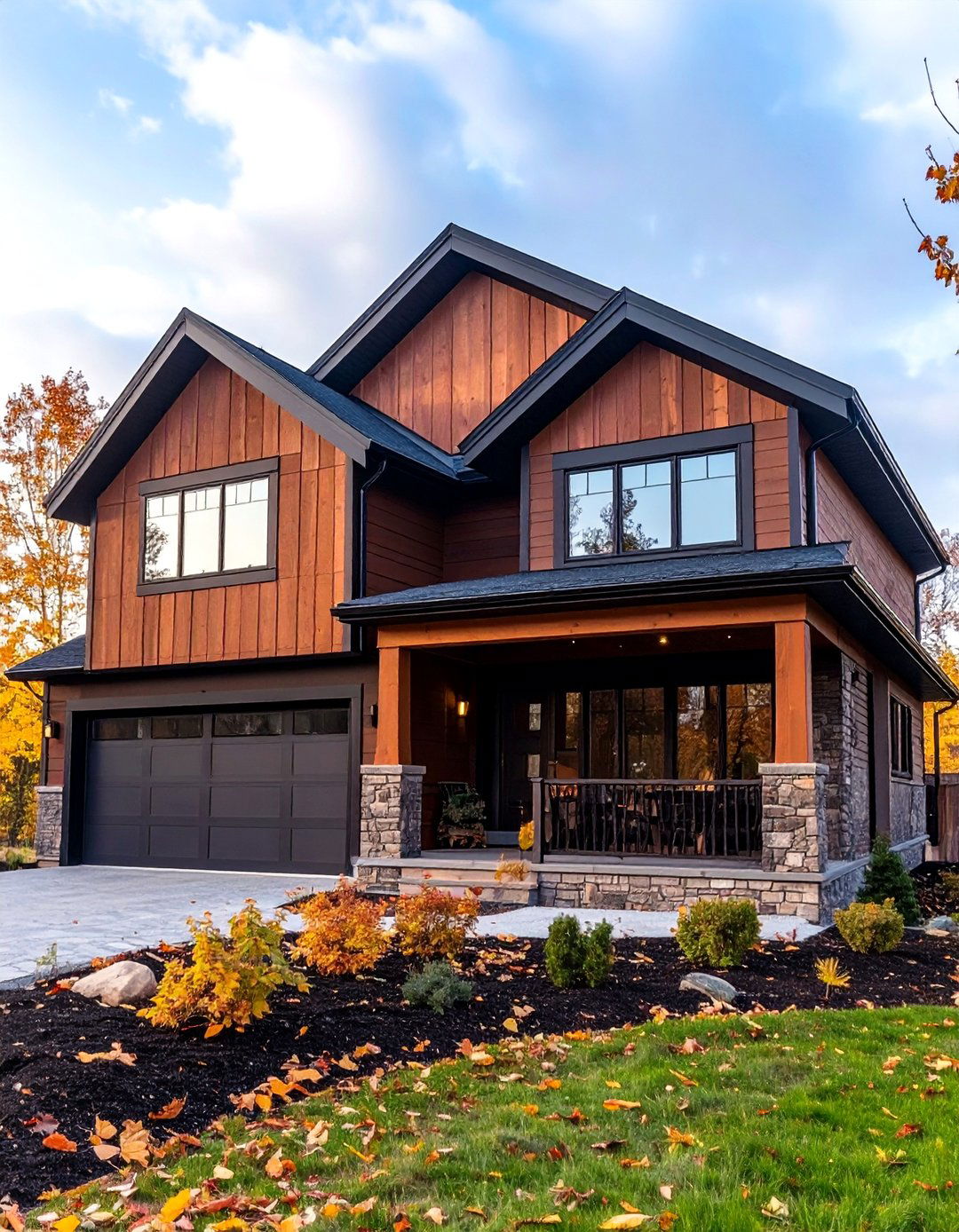 Burnt Umber Brown Exterior Design - 24 Brown Exterior House Colors