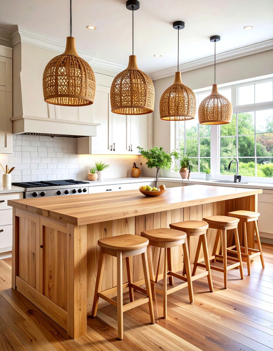 Butcher Block Breakfast Bar - 24 Kitchen Bar Ideas