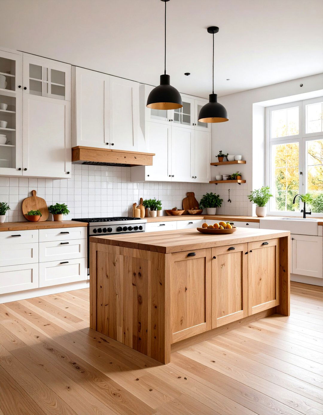 Butcher Block Kitchen Countertops - 24 Scandinavian Kitchen Ideas