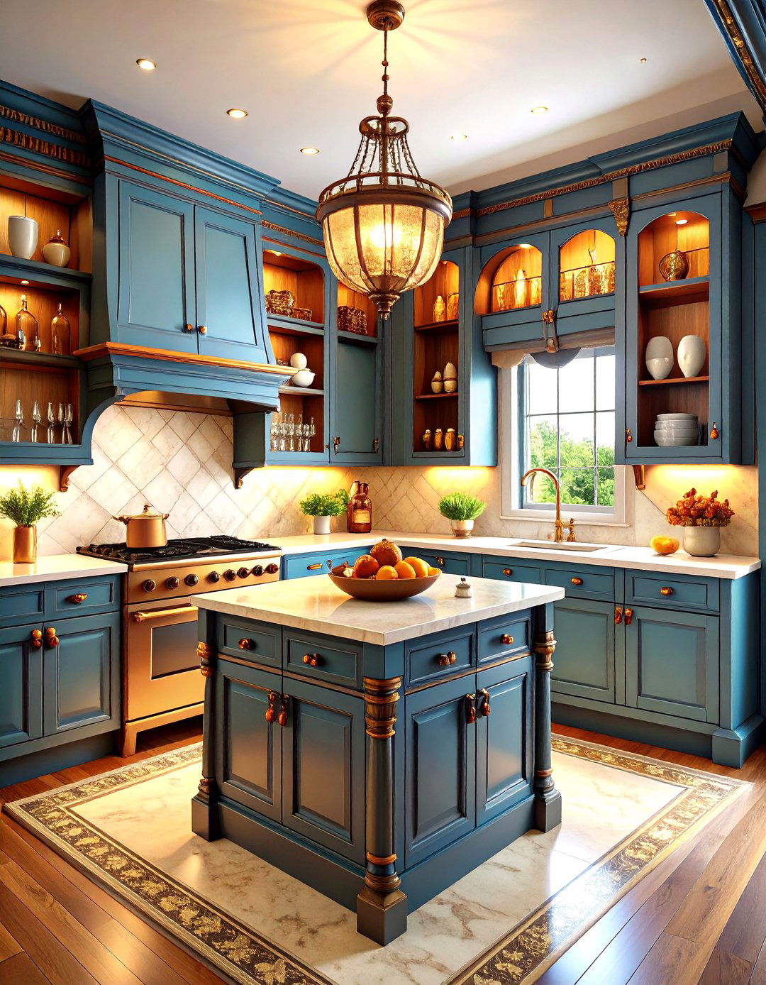 Butlers Pantry with Copper Accents - 24 Victorian Kitchen Ideas