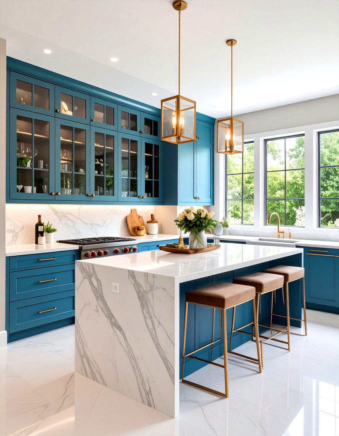Butlers Pantry with Marble Countertops - 24 Kitchen Pantry Ideas