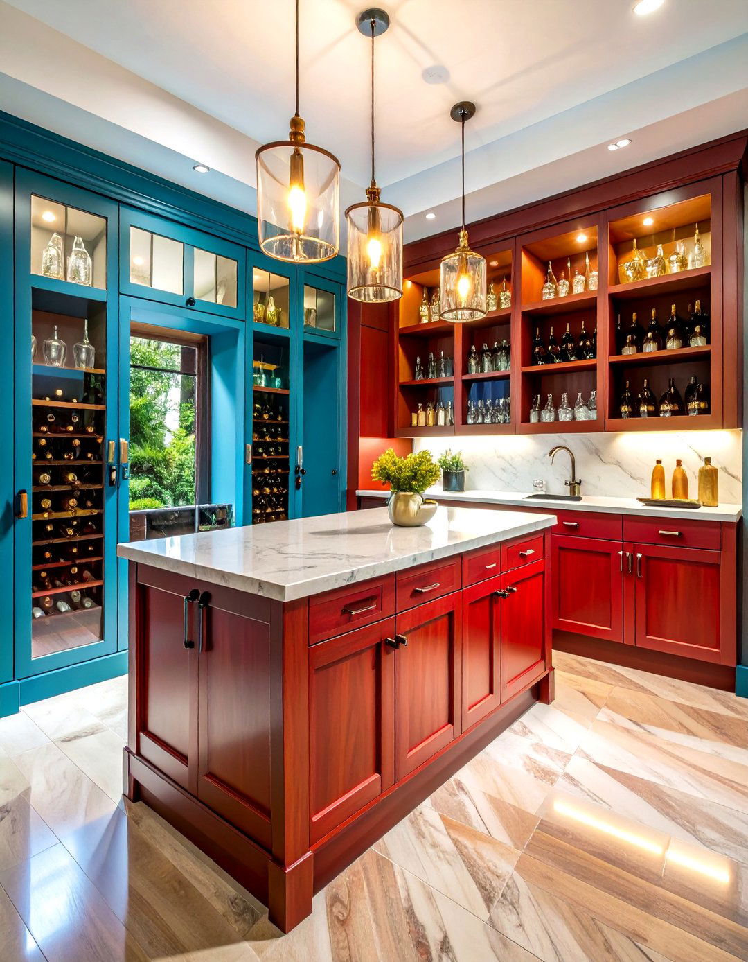 Butlers Pantry with Wine Storage - 24 Larder Cupboard and Pantry Ideas for Your Kitchen