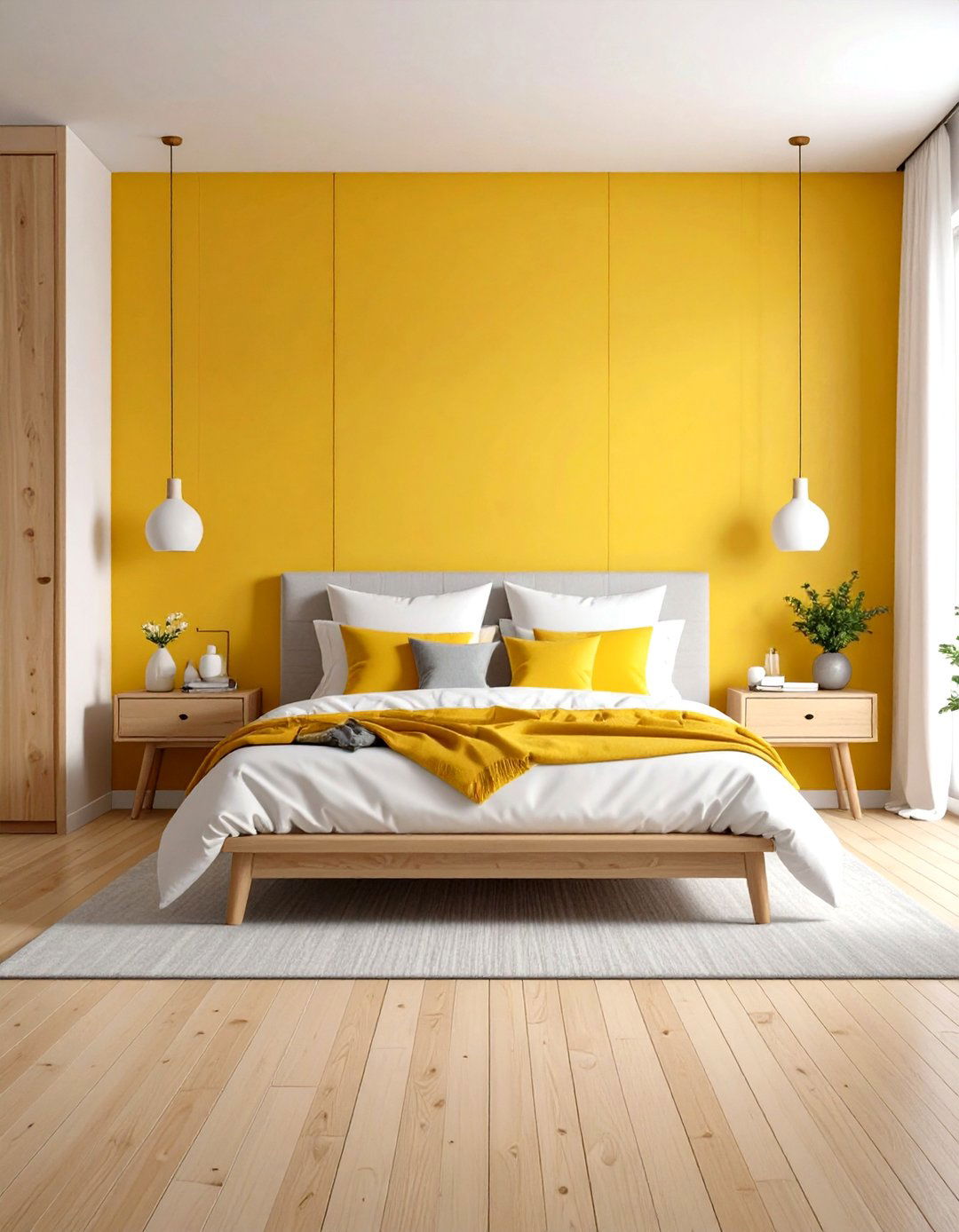 Butter Yellow Scandinavian Bedroom - 24 Yellow Bedroom Ideas