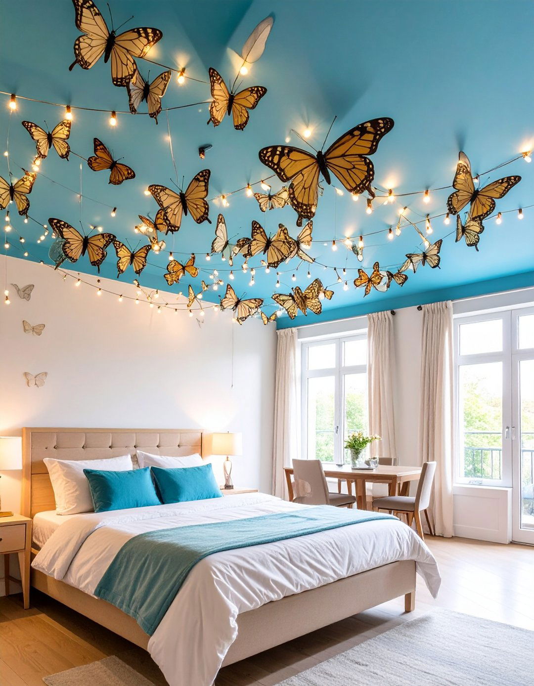 Butterfly Ceiling Treatment Design - 24 Butterfly-themed Room Ideas