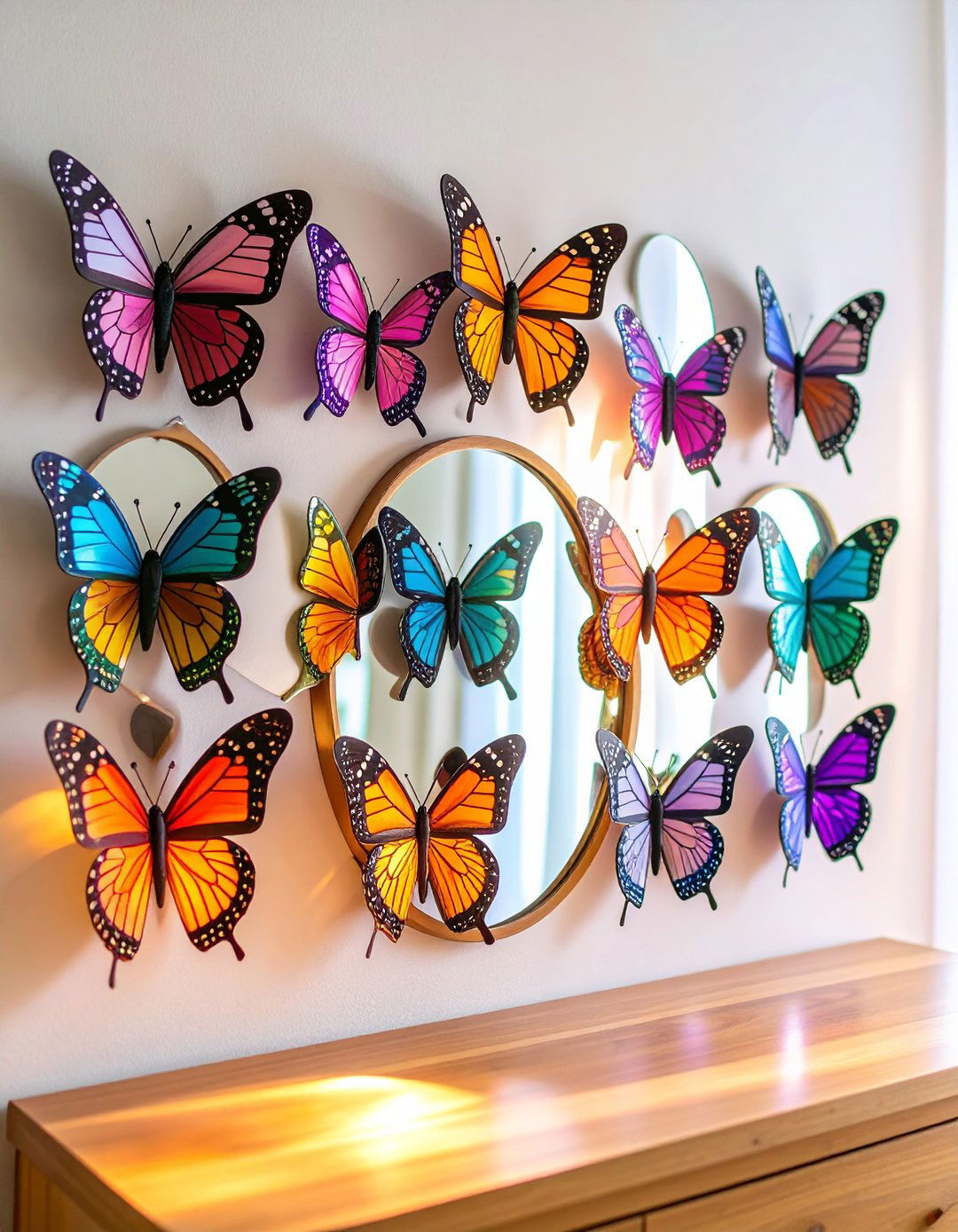 Butterfly Mirror and Reflective Elements - 24 Butterfly-themed Room Ideas