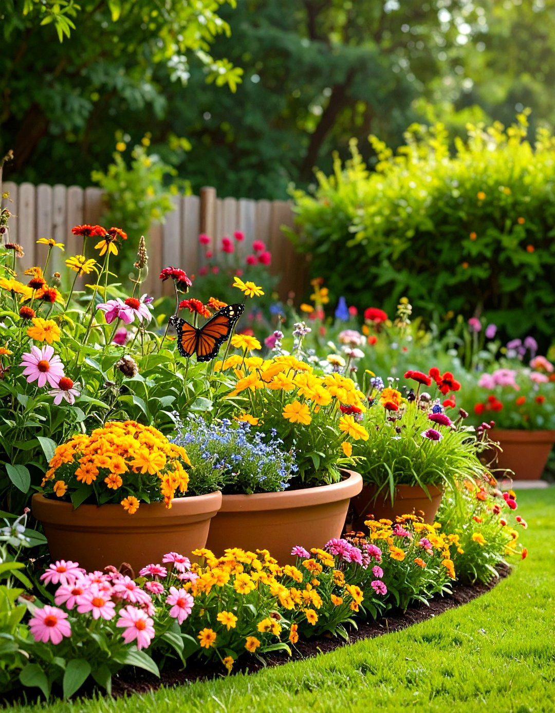 Butterfly and Pollinator Container Gardens - 24 Potted Plant Arrangement Ideas