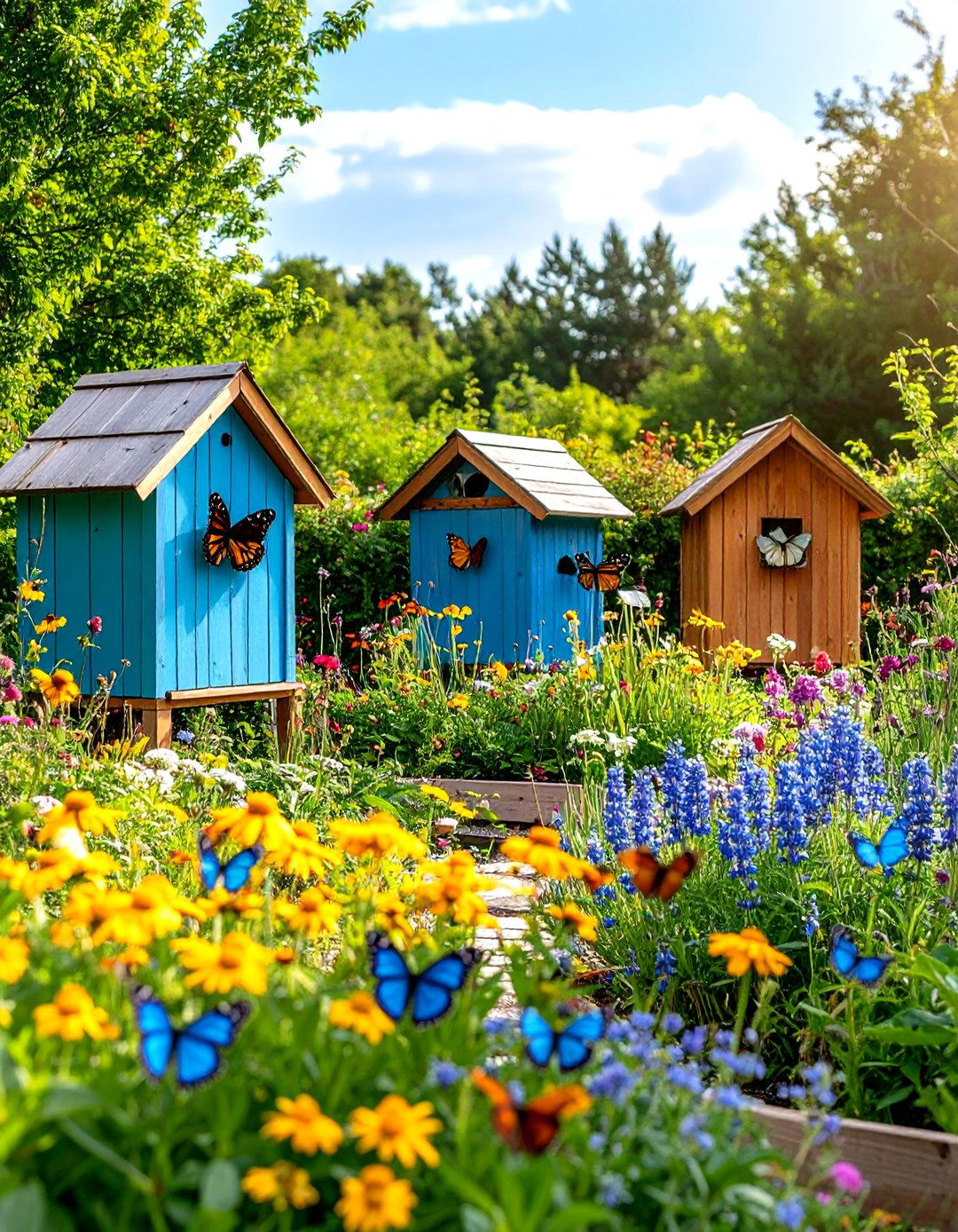 Butterfly and Pollinator Garden Paradise - 24 Large Backyard Ideas