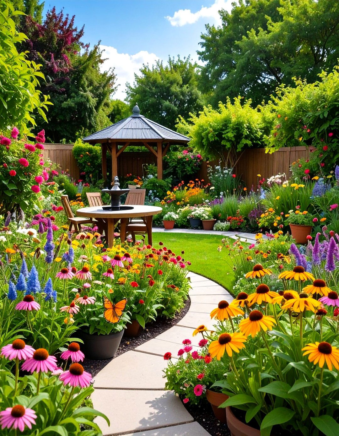 Butterfly and Pollinator Garden - 24 Patio Garden Ideas