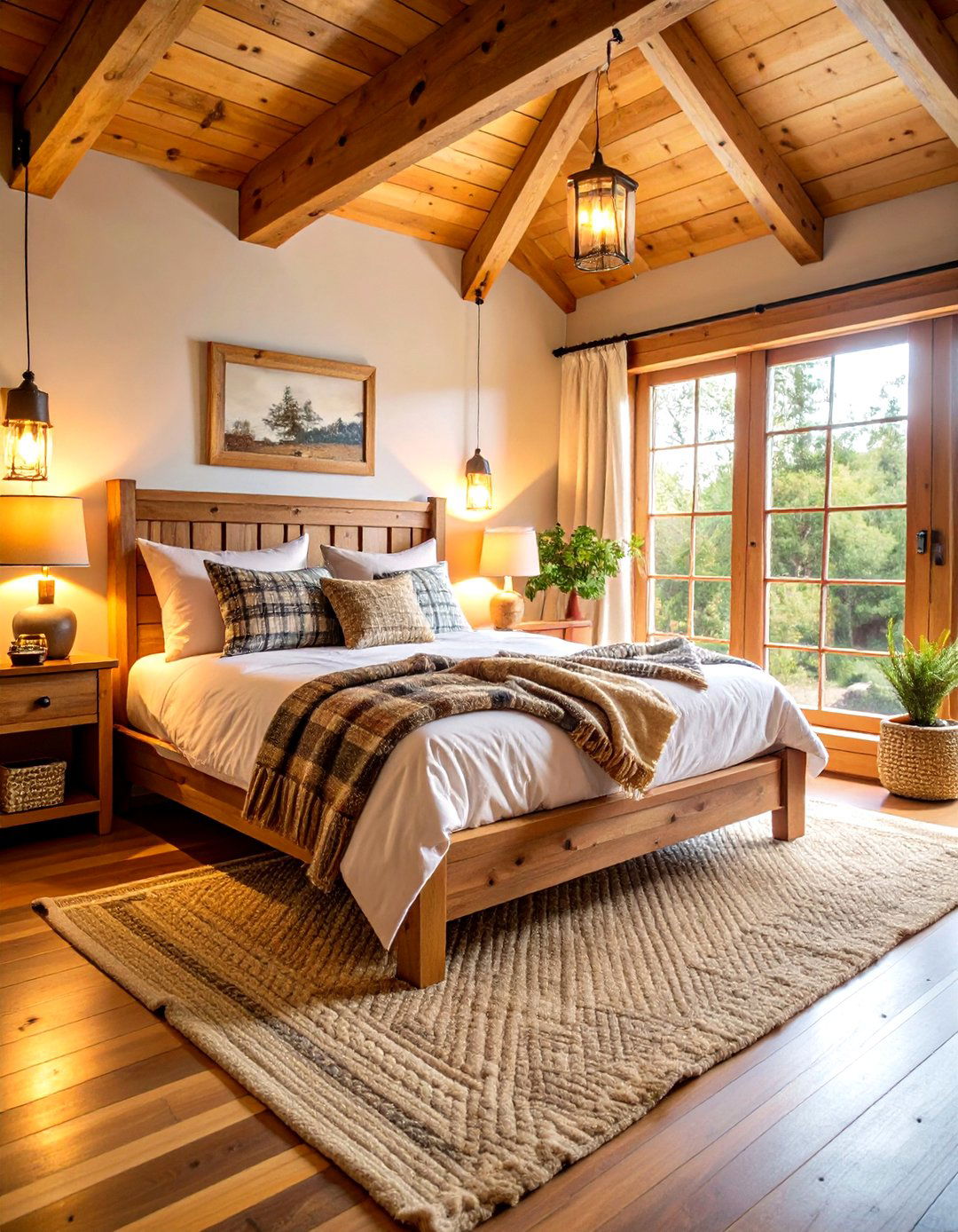 Cabin Fever Bedroom with Cozy Textures - 24 Cozy Bedroom Ideas