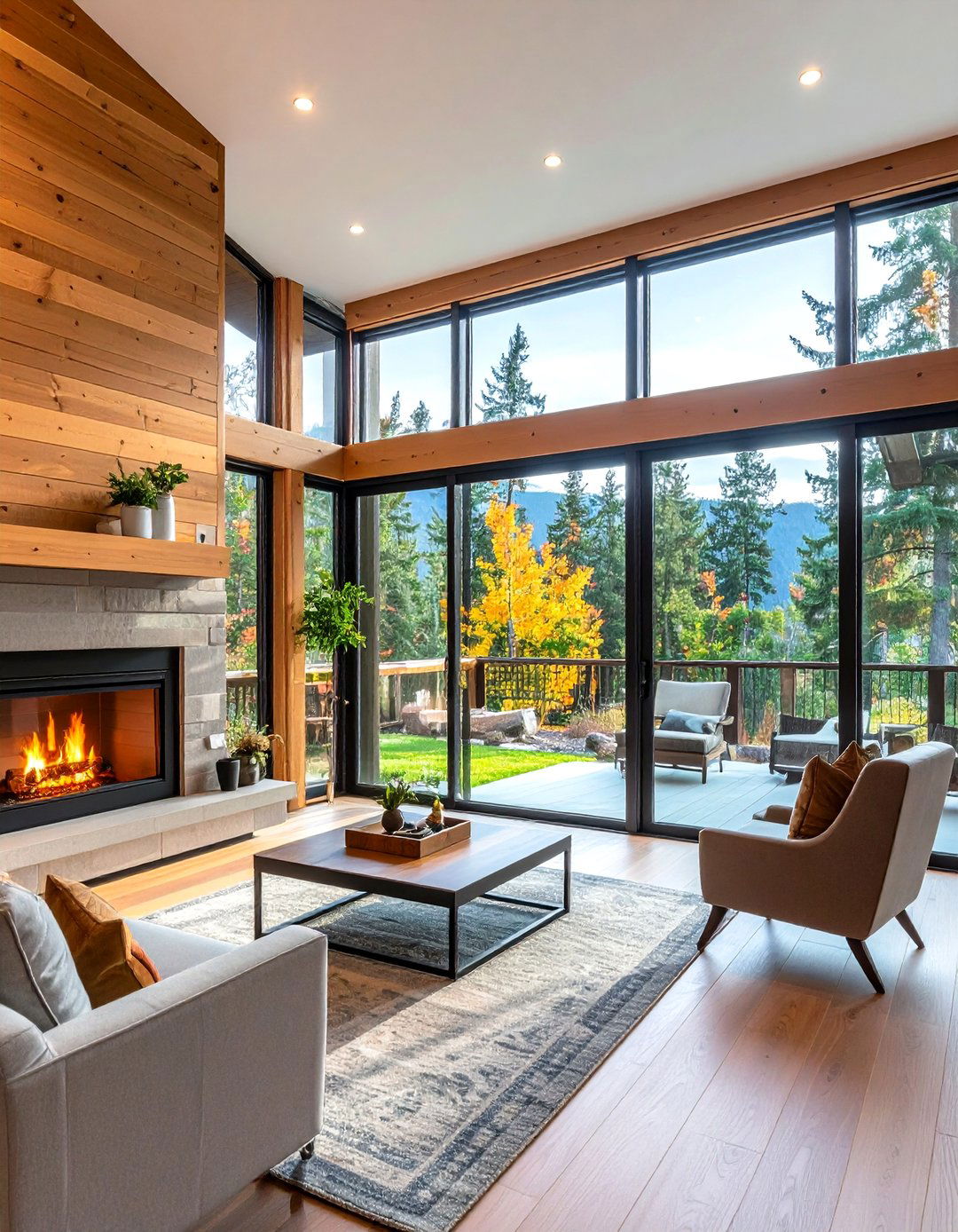 Cabin Fireplace Glass Enclosure - 24 Cabin Fireplace Ideas