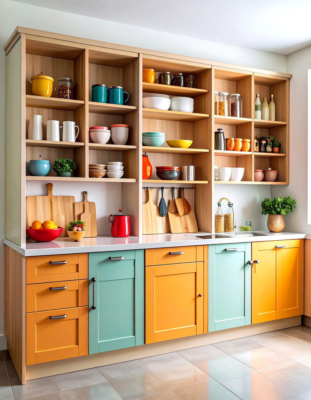 Cabinet Interior Vertical Dividers - 24 Small Kitchen Storage Ideas