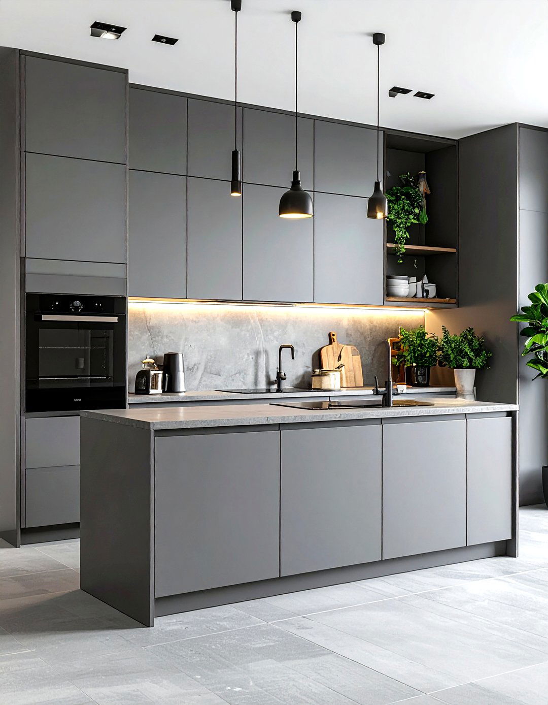 Cabinet Surface Refinishing - 24 Microcement Kitchen Ideas