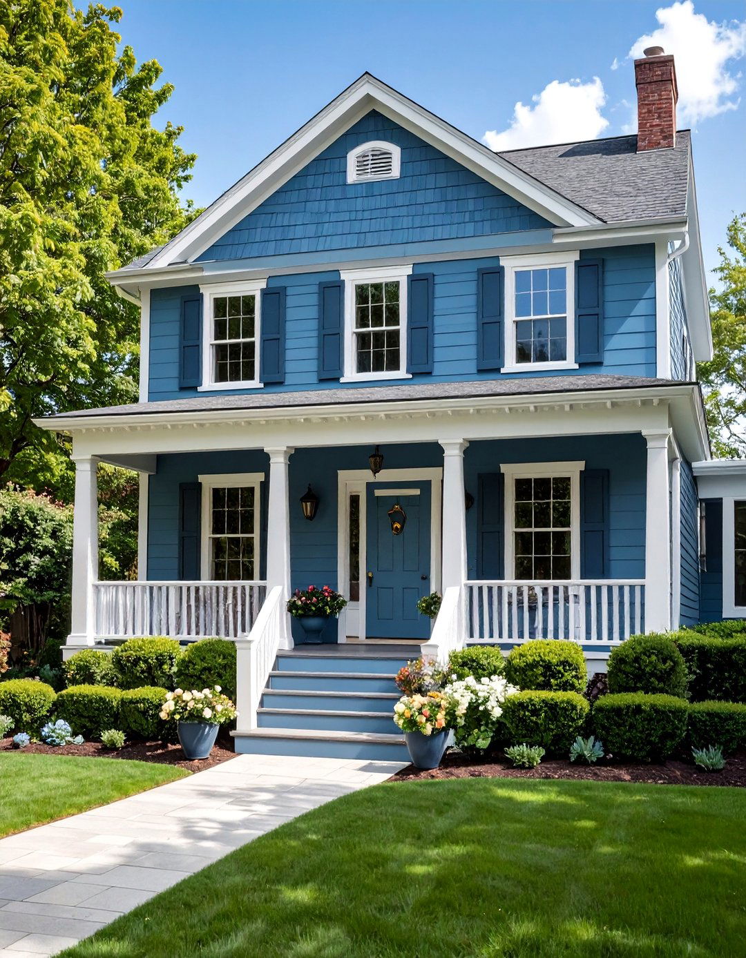 Cadet Blue Balance - 24 Blue Exterior House Colors
