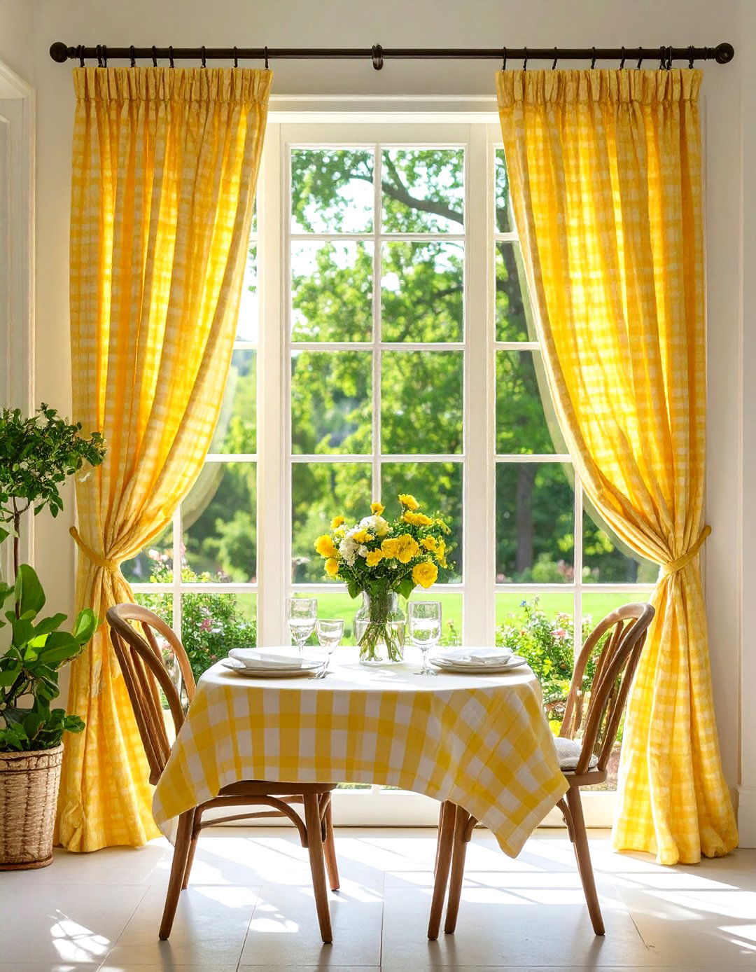 Cafe Curtain Casual Dining Style - 24 Dining Room Window Treatments
