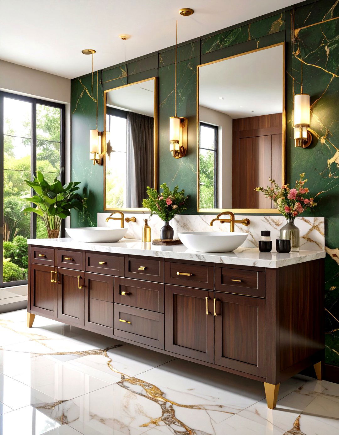 Calacatta Gold Vanity Countertop Elegance - 24 Marble Bathroom Ideas
