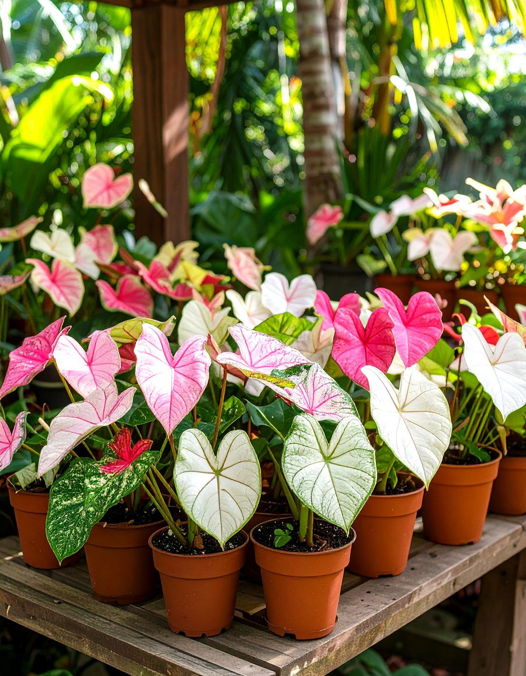 Caladiums for Tropical Foliage Drama - 24 Outdoor Plants for Patio