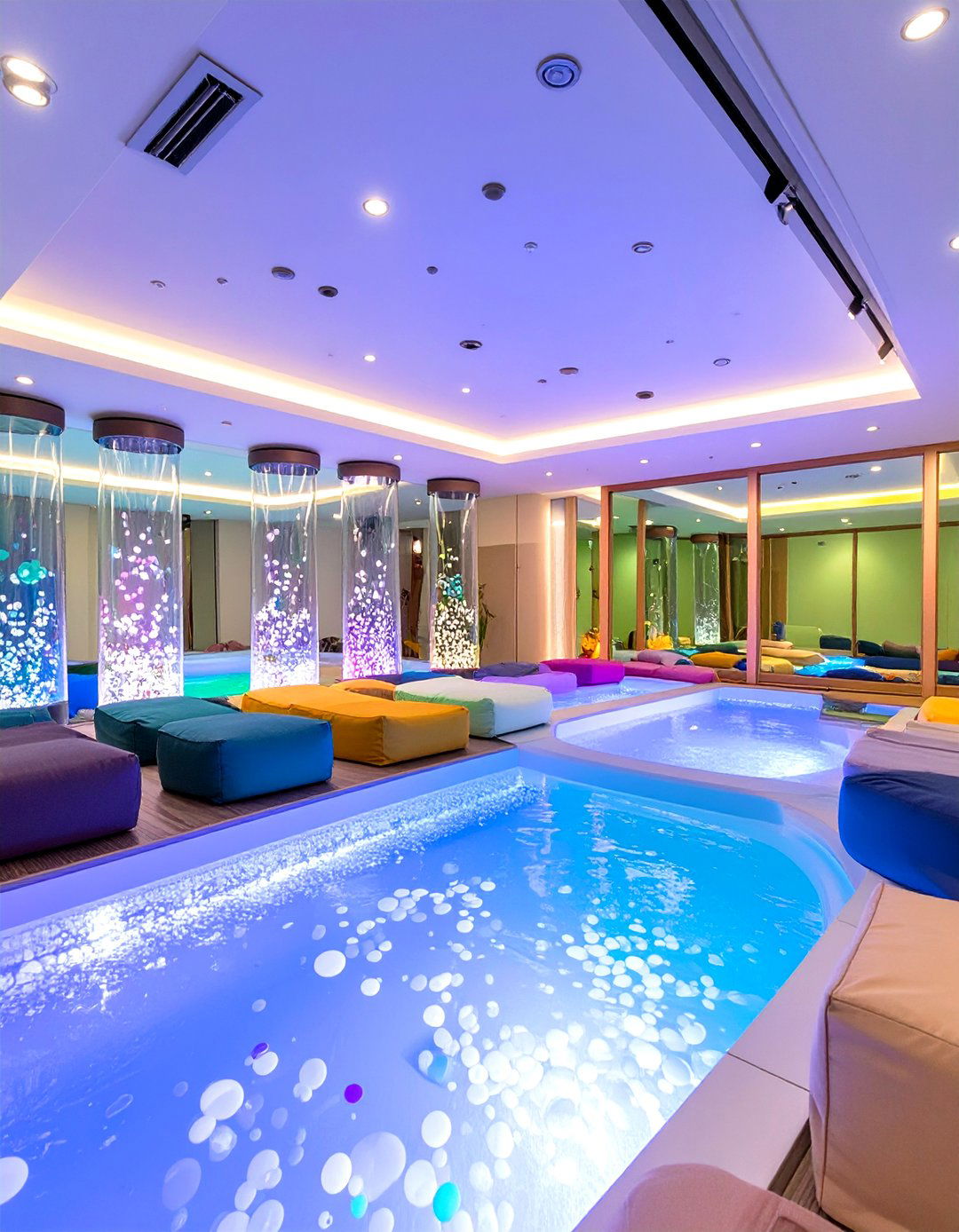 Calming Bubble Tube Sanctuary - 24 Sensory Room Ideas