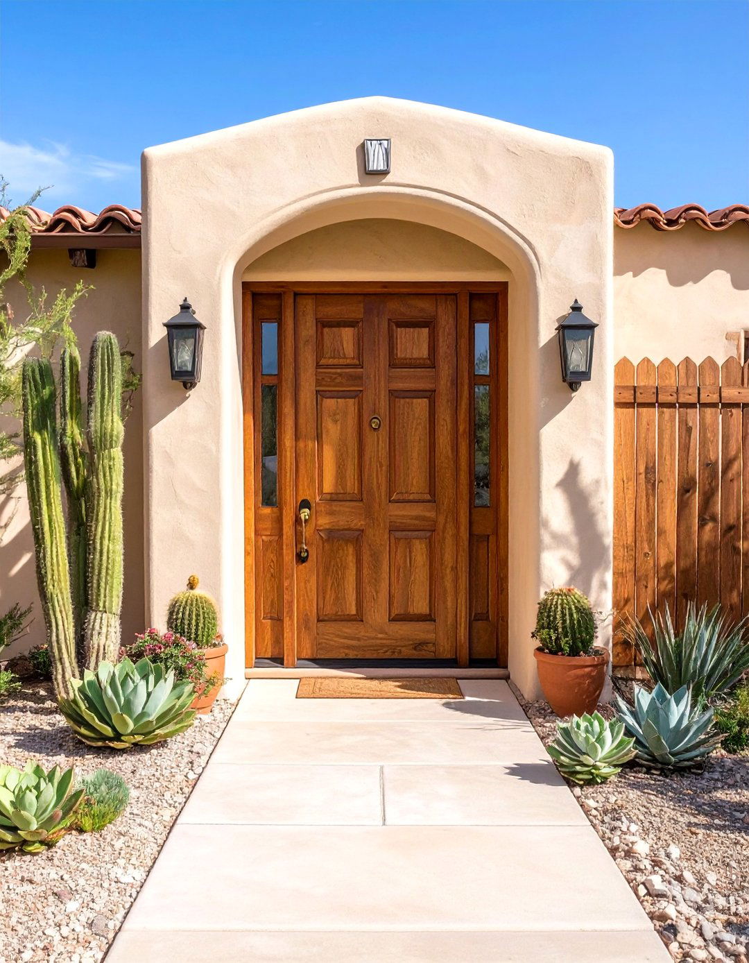 Camel Brown Door with Desert Inspired Style - 24 Brown House Front Door Colors