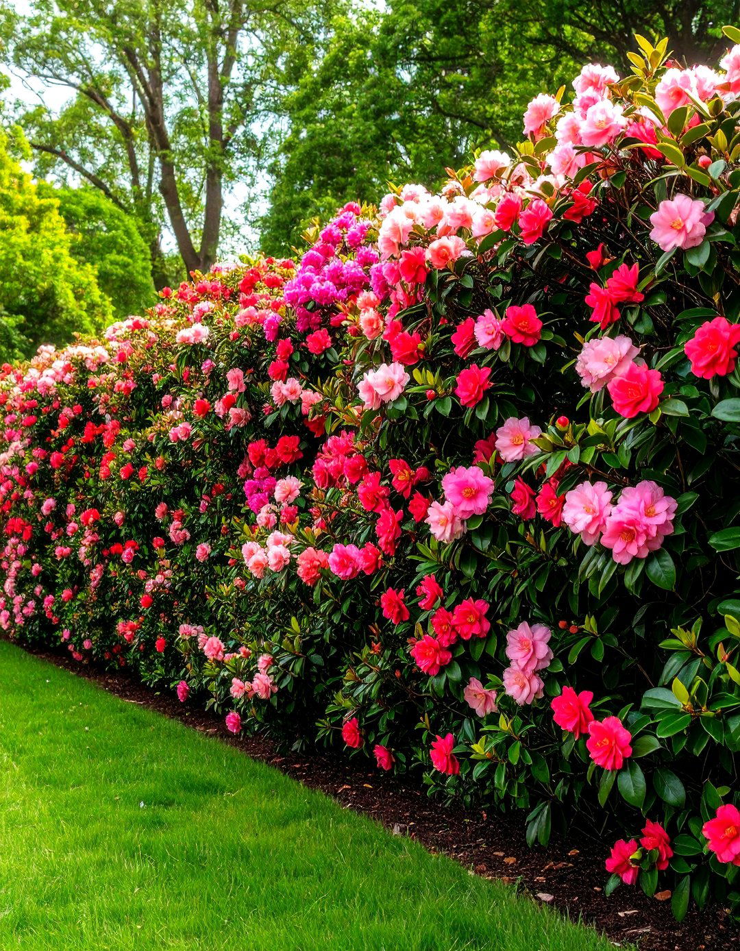 Camellia Flowering Wall - 24 Shrubs for Privacy