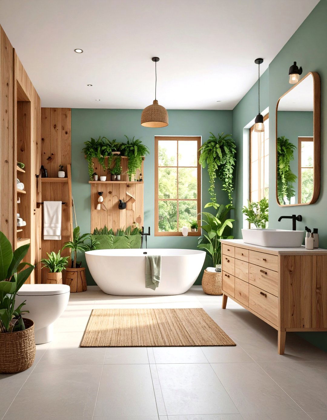 Camping Outdoor Adventure Bathroom - 24 Kids Bathroom Ideas