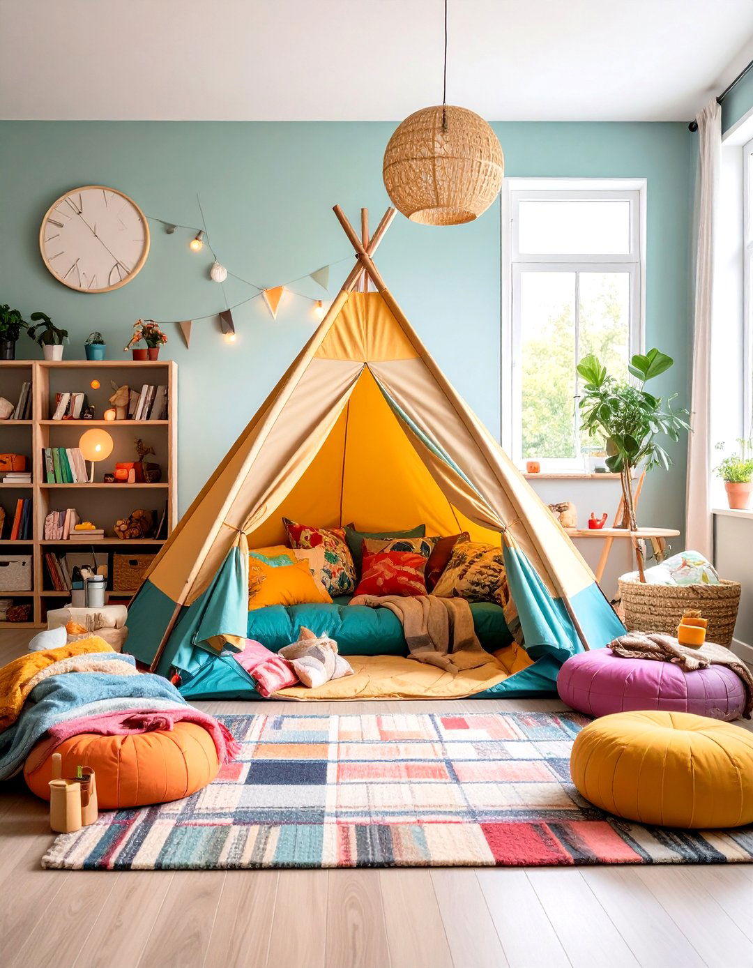 Camping Tent Reading Base - 24 kids reading nook ideas