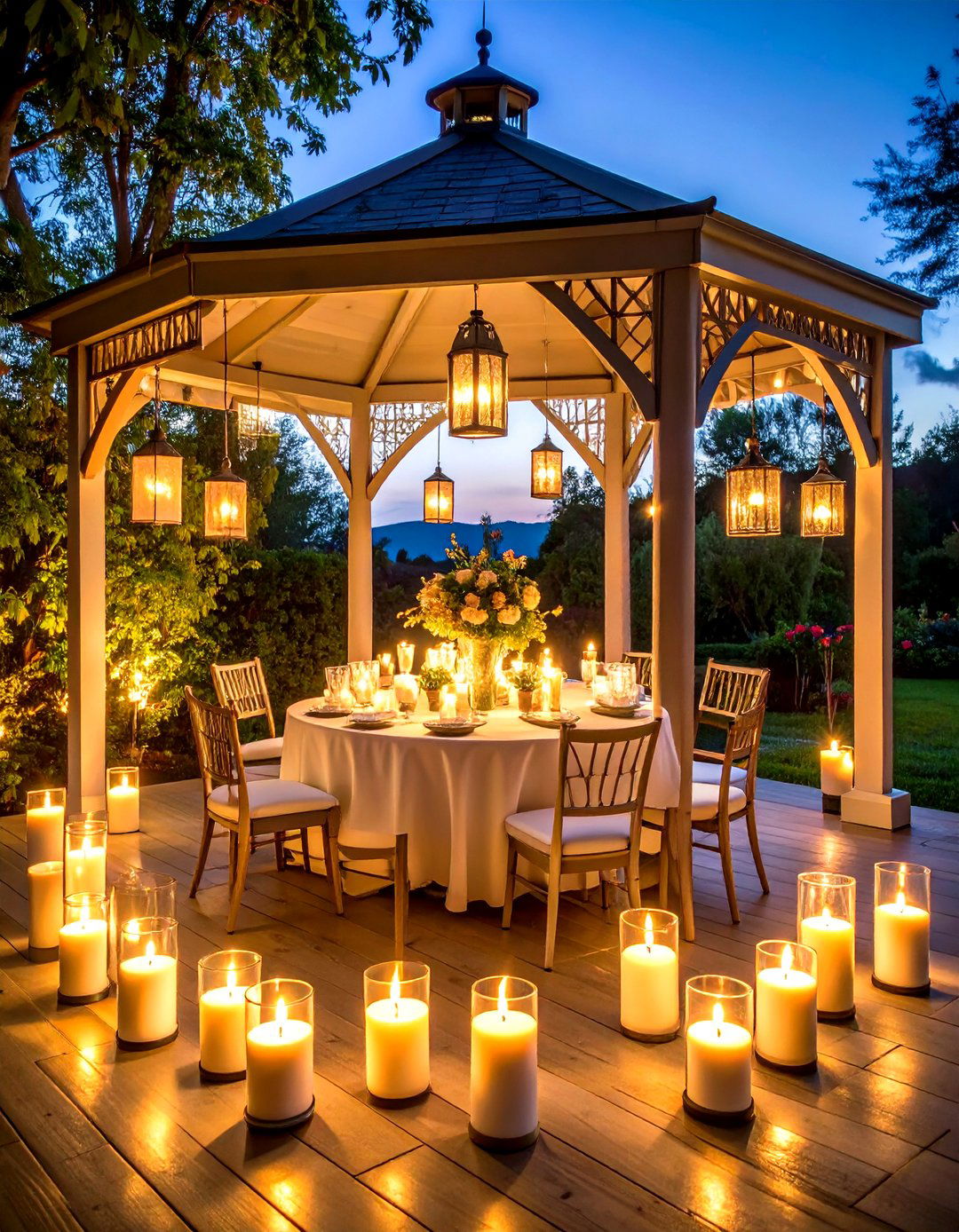Candle Light Romance - 24 Gazebo Lighting Ideas