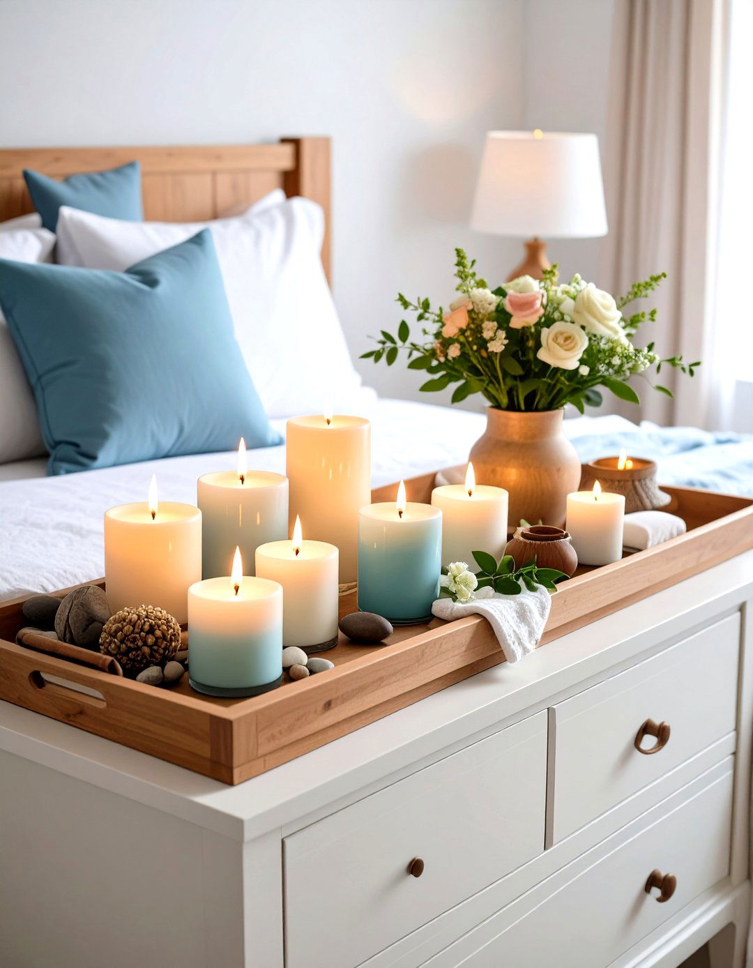 Candlelight Sanctuary Setup - 24 Dresser Decor Ideas