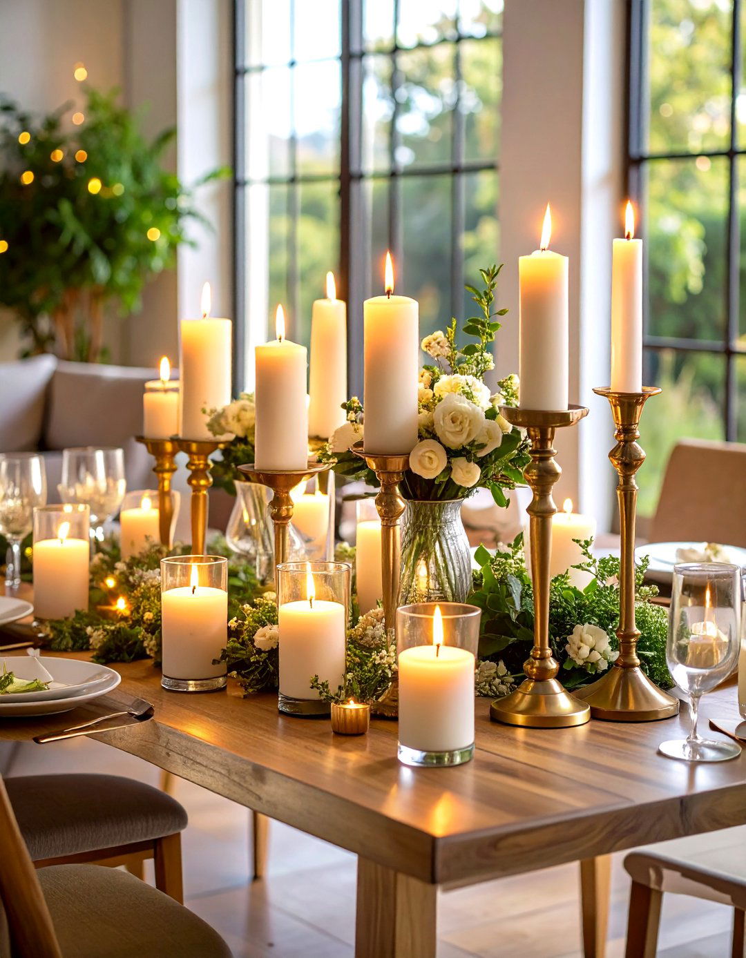 Candlelit Ambiance Setup - 24 Friendsgiving Decor Ideas