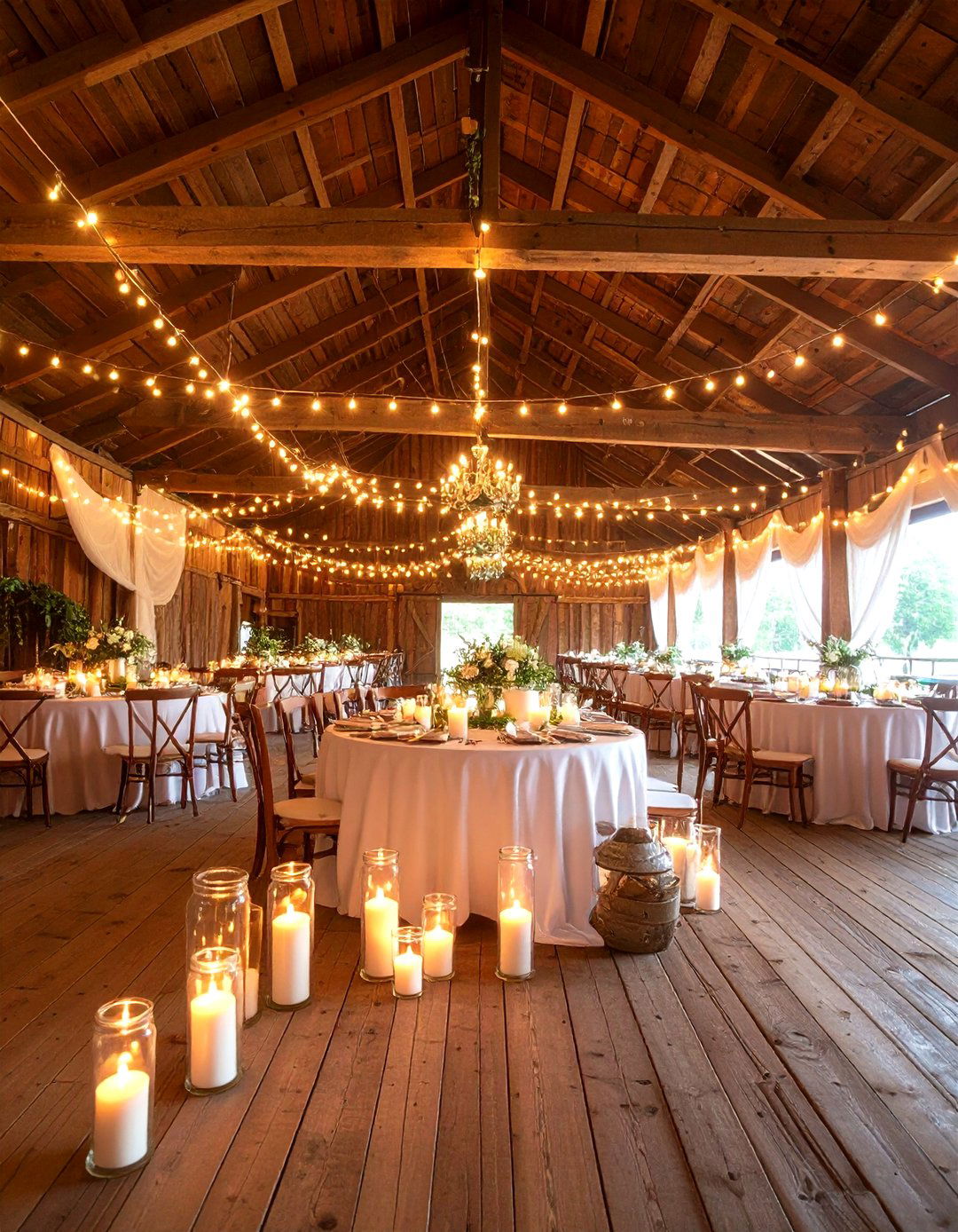 Candlelit Barn Venue Transformations - 24 Fall Wedding Décor Ideas