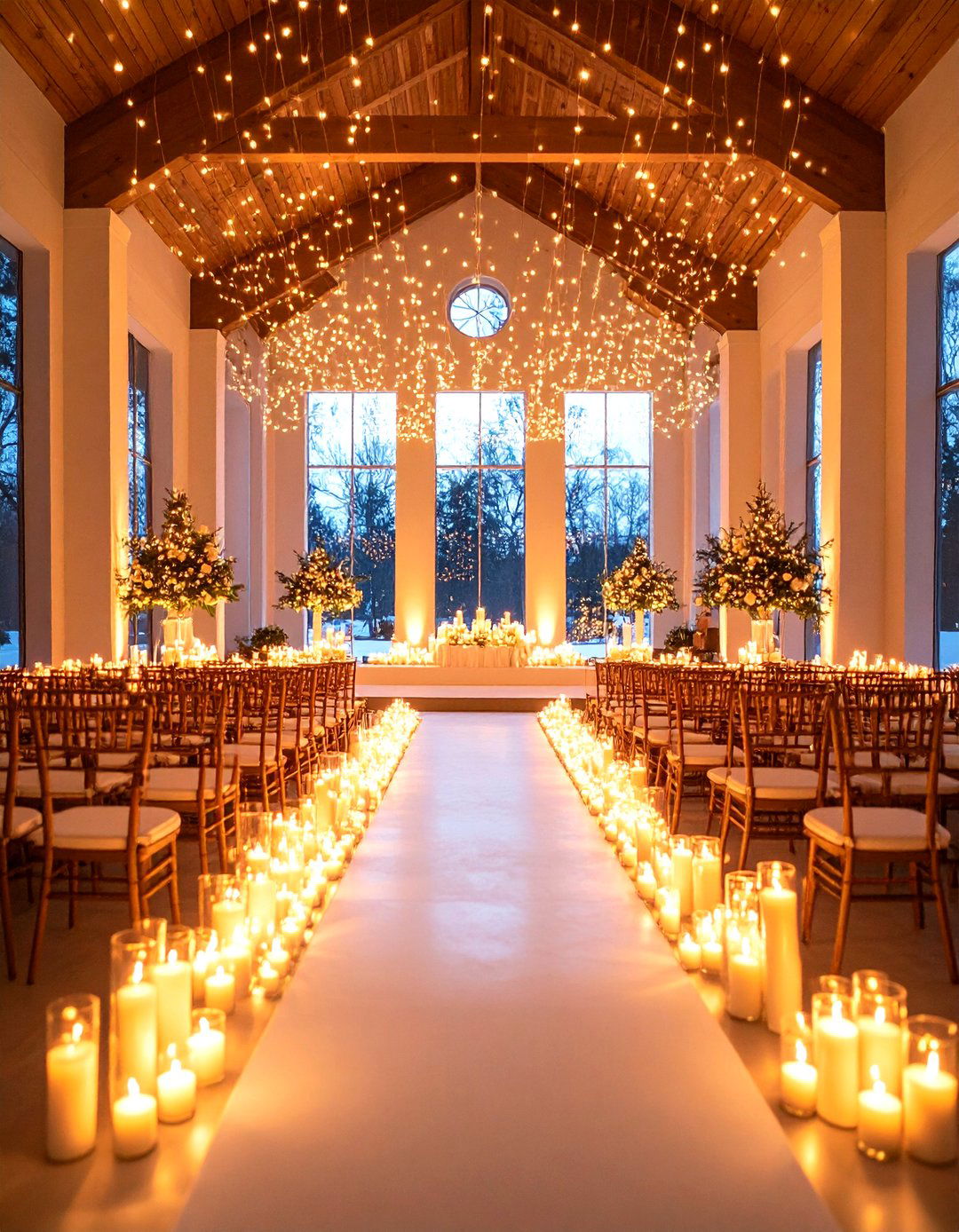 Candlelit Intimate Winter Wedding with Abundant Lighting - 24 Winter Wedding Ideas