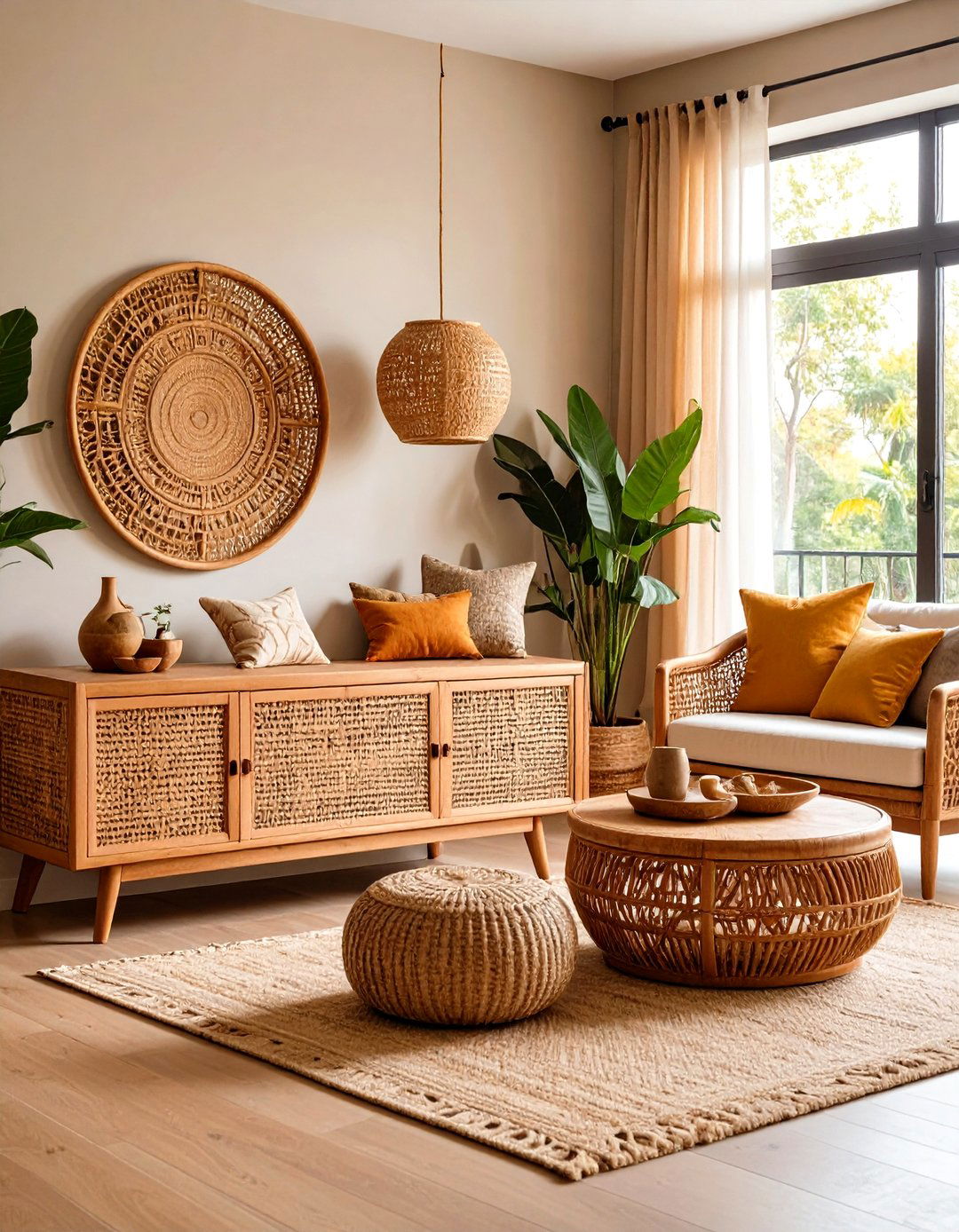 Cane And Rattan Entertainment Centers - 24 Living Room Furniture Ideas