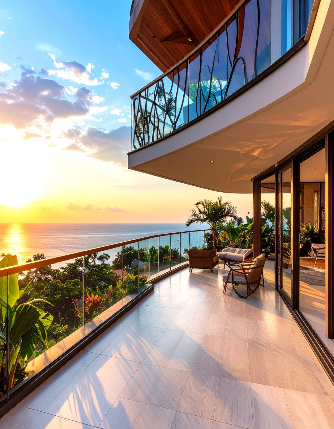 Cantilever Balcony with Artistic Sculptural Elements - 24 Cantilever Balcony Ideas