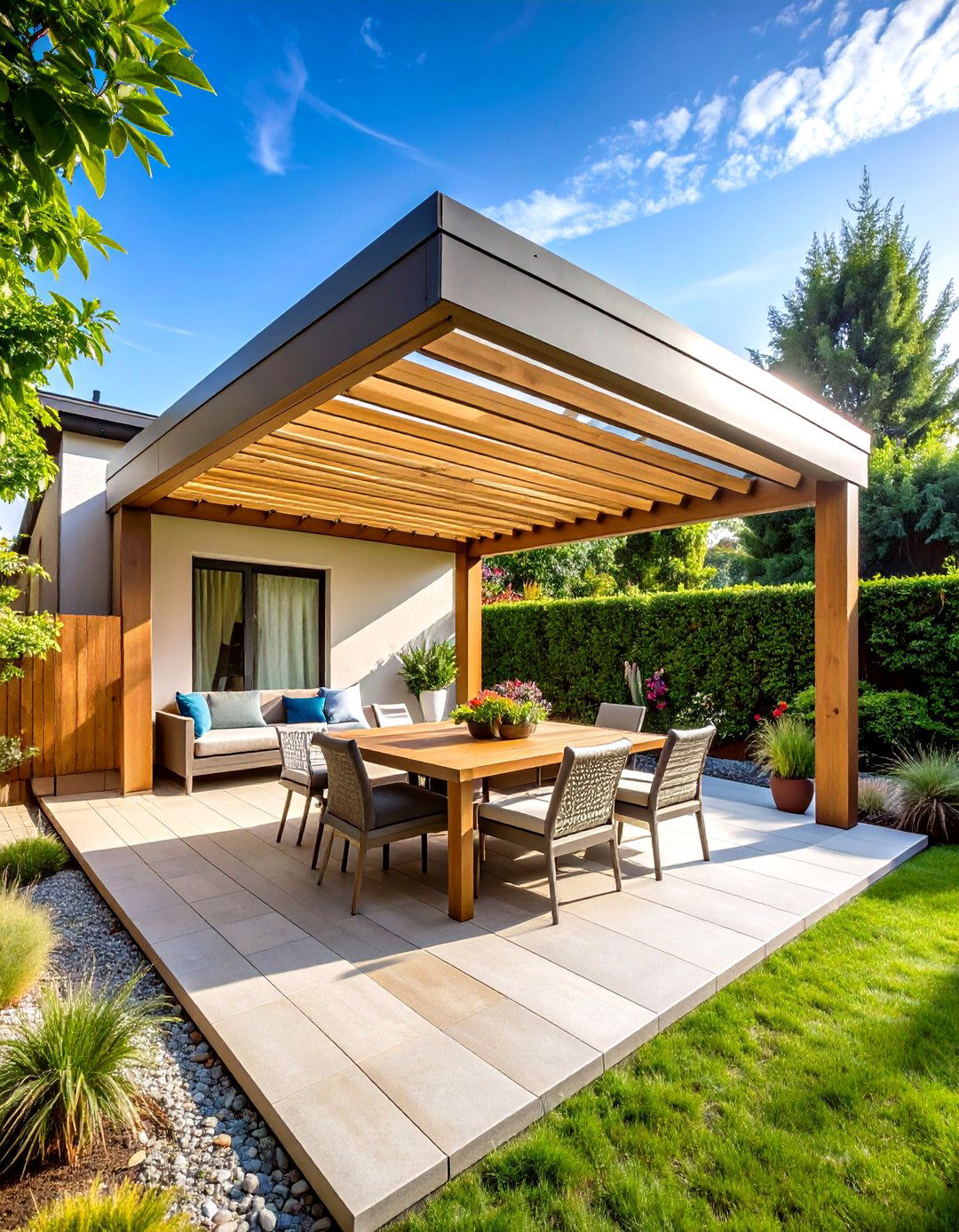 Cantilever Pergola Design for Small Patios - 24 Patio Pergola Ideas
