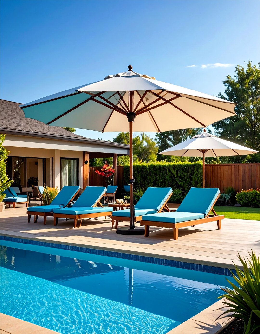 Cantilever Pool Umbrellas - 24 Pool Shade Ideas