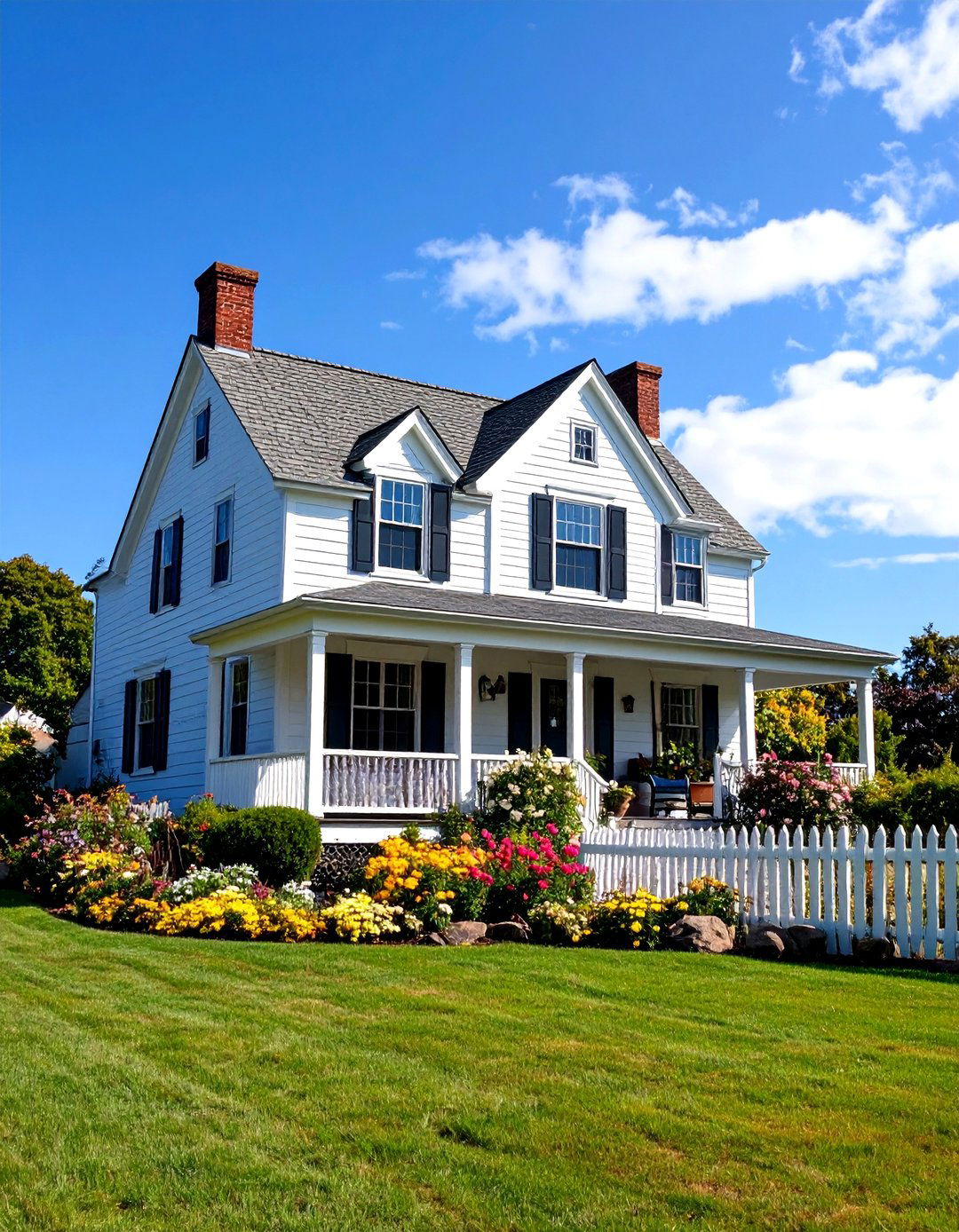 Cape Cod Brick Innovation - 24 White Brick House With Black Trim