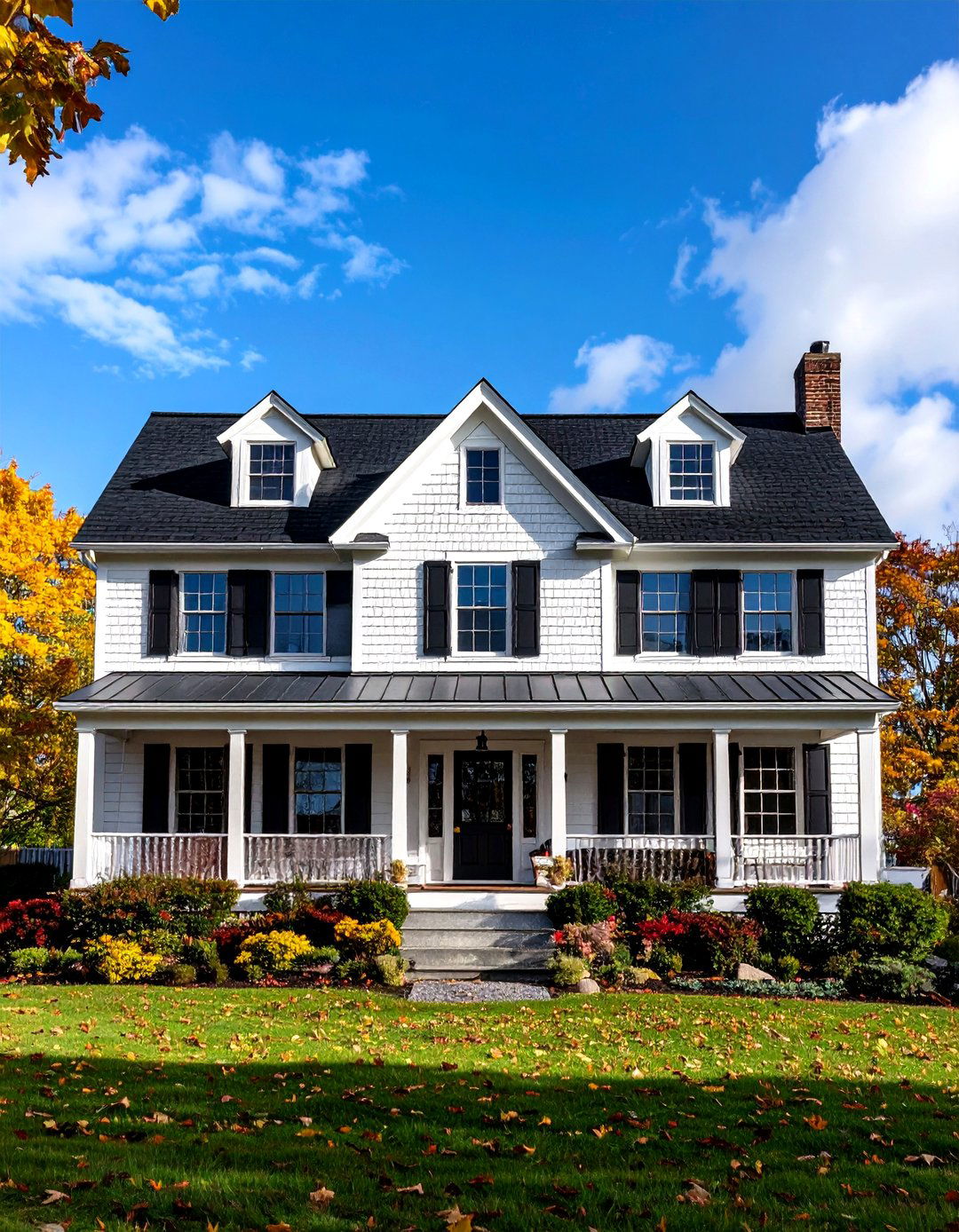 Cape Cod Cottage Charm - 24 White Exterior Home with a Black Roof Ideas