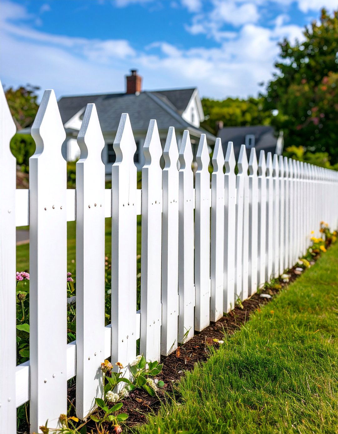 Cape Cod Picket Fence - 24 Wood Fence Ideas