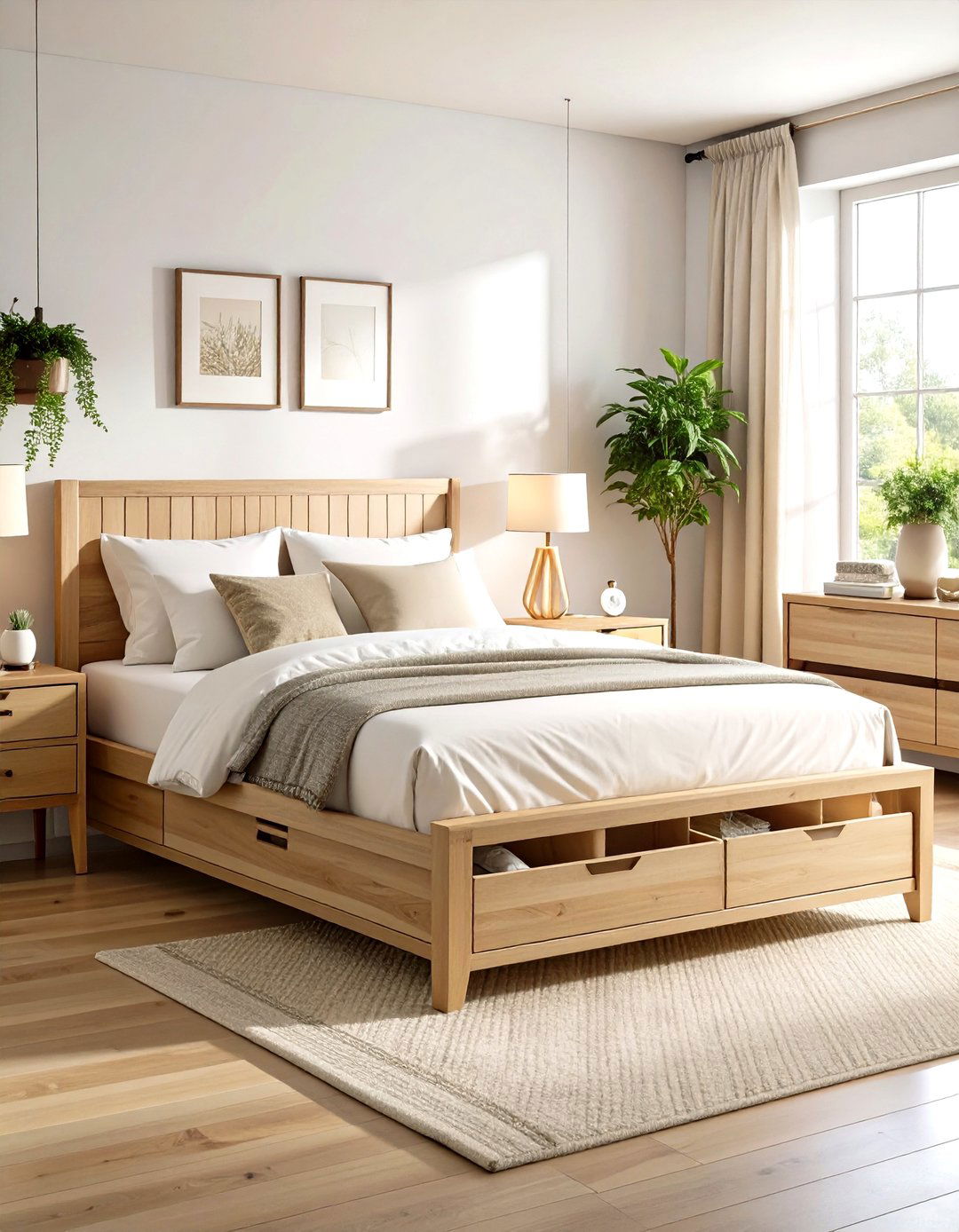 Captains Bed Design with Extensive Drawers - 24 2 Beds in One Small Room Ideas