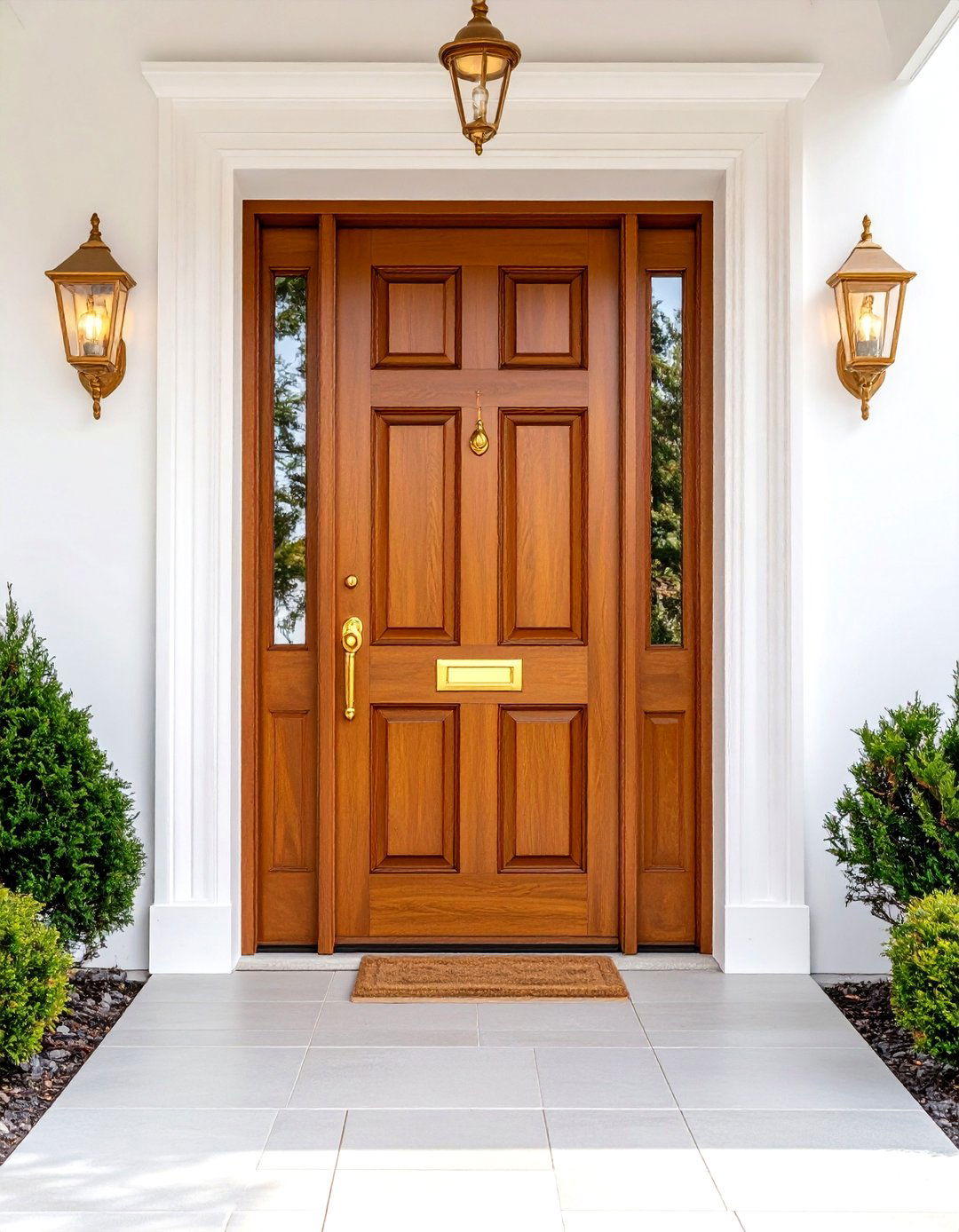Caramel Brown Door with Sweet Golden Tones - 24 Brown House Front Door Colors