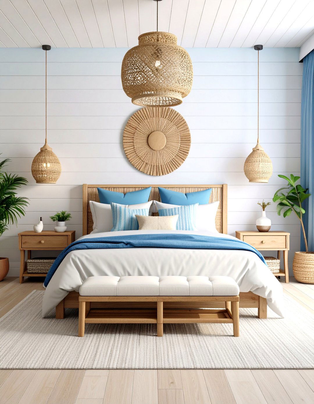 Caribbean Coastal Bedroom Oasis - 24 Tropical Bedroom Ideas