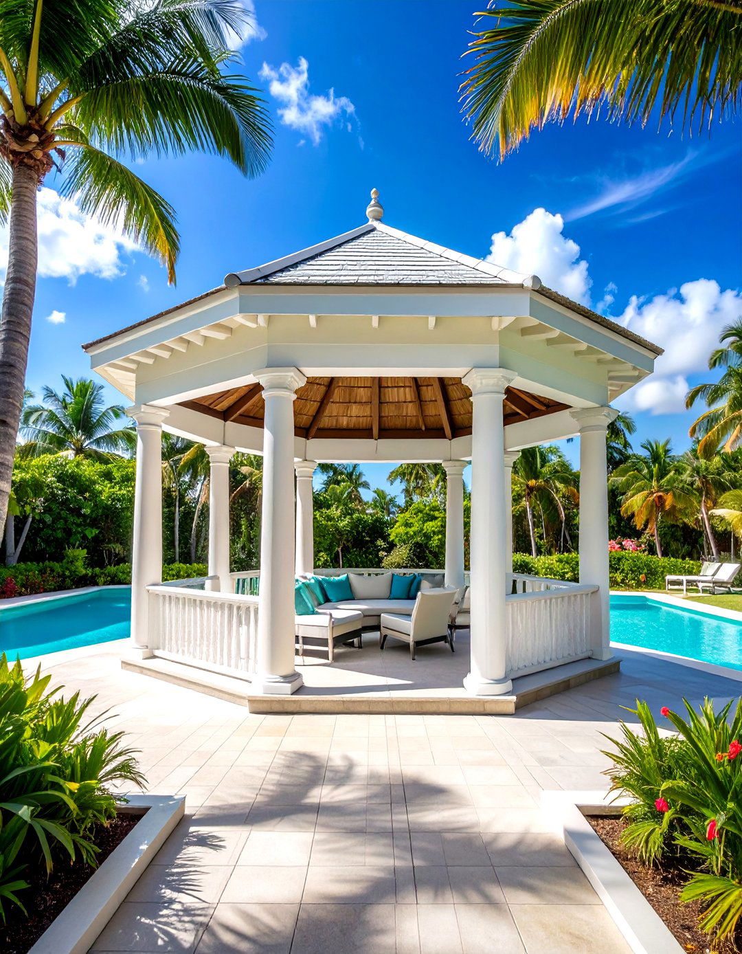 Caribbean Style Pavilion with Tropical Flair - 24 Outdoor Pavilion Ideas
