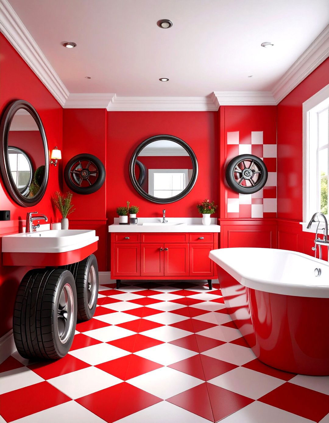 Cars Lightning McQueen Speedway - 24 Disney Bathroom Ideas