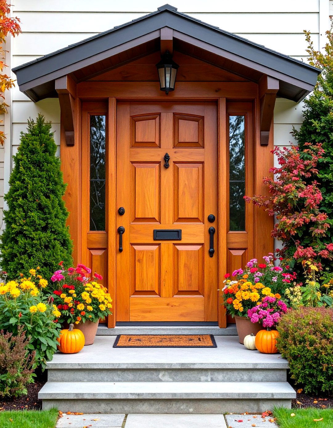 Carved Relief Rustic Front Door - 24 Rustic Front Door Ideas