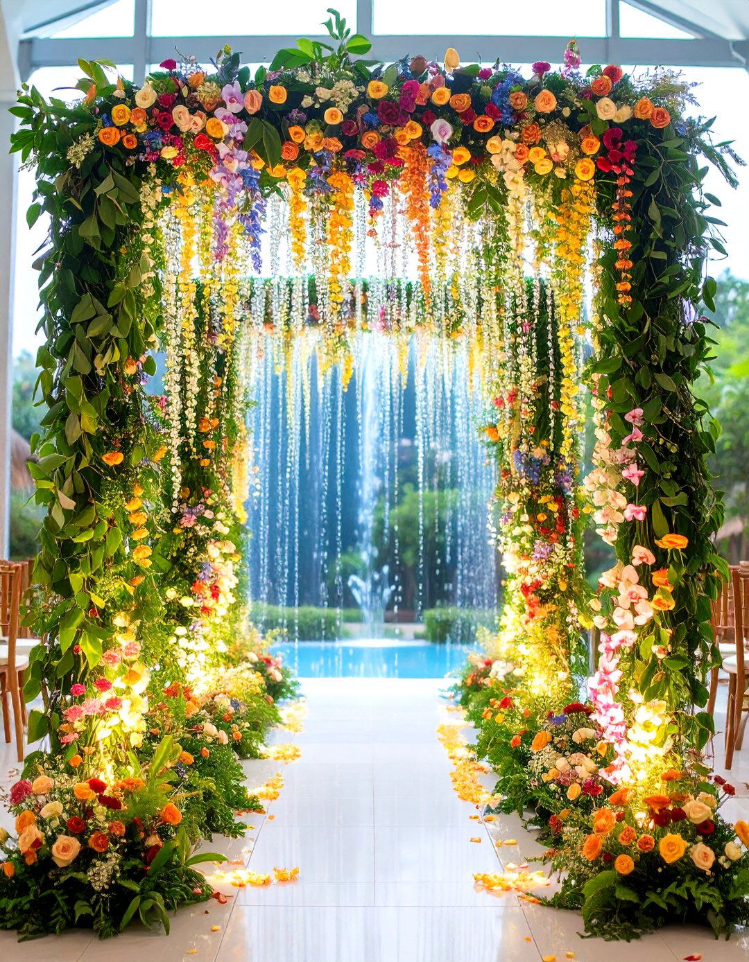 Cascading Waterfall Wedding Bouquet