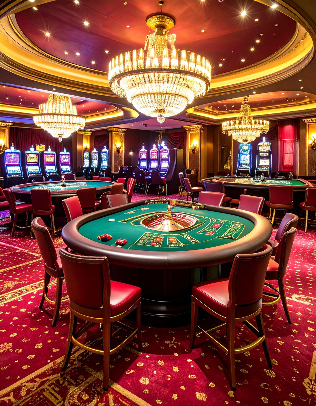 Casino Inspired Entertainment Suite - 24 Luxury Game Room Ideas